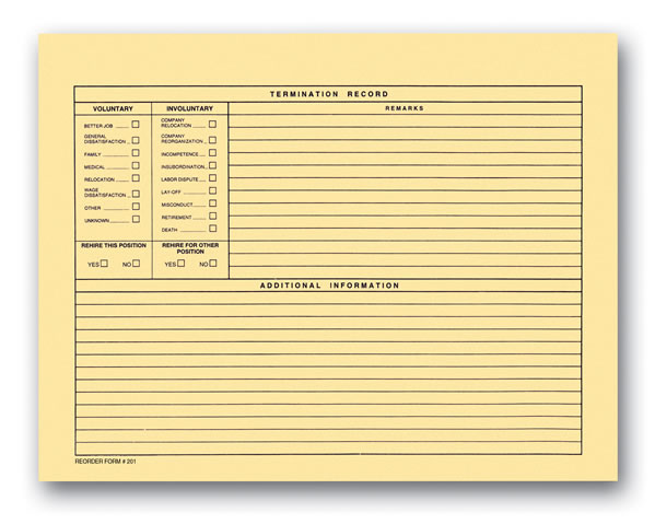Employee File Folder Template